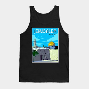 Jerusalem Israel Western Wall with The Dome Print Tank Top